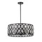 Z-Lite Dealey 6 Light Chandelier, Matte Black + Clear Crystal 6010-24MB - alternate 2
